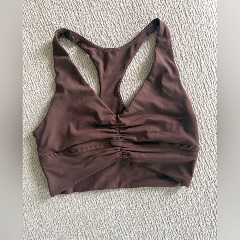 Paragon Fitwear Ruched Brown Sports Bra